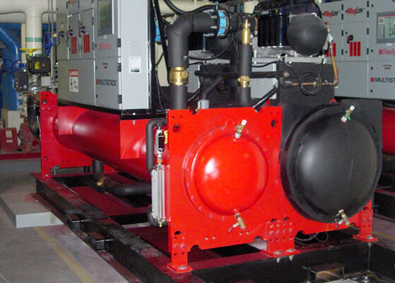 View of a chiller installed at a client facility